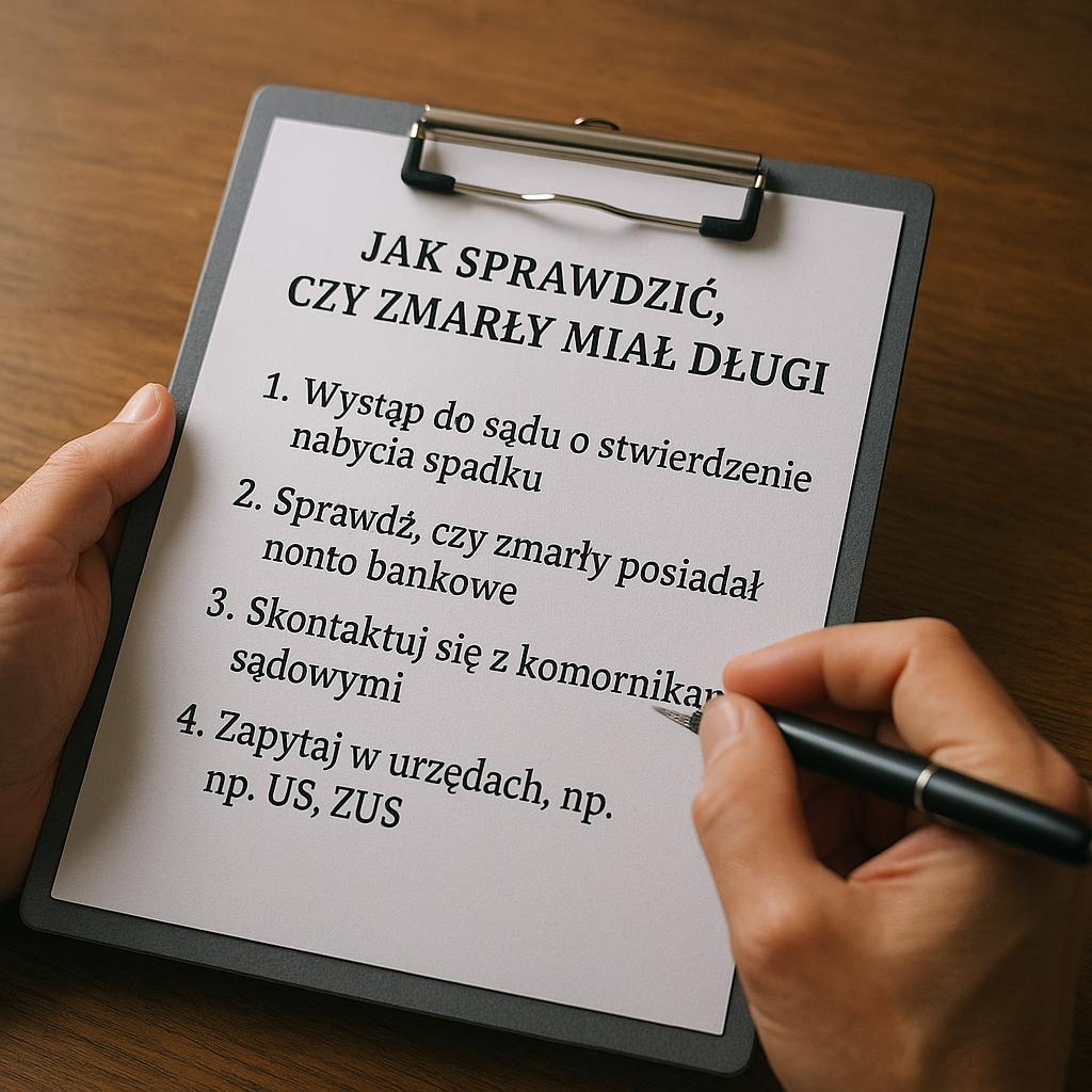 Jak sprawdzić, czy zmarły miał długi – praktyczny poradnik