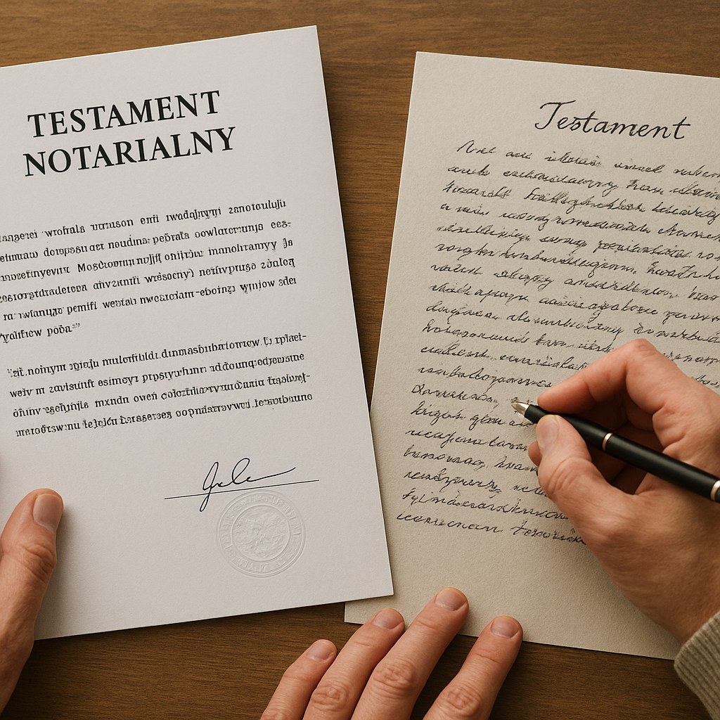 Testament notarialny a własnoręczny – który jest bezpieczniejszy?